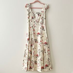 ME+EM Floral Linen Midi Maxi Dress